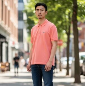 Lacoste Men's Classic Fit Polo Shirt Elf Pink Vanity 7 Preppy Collegiate